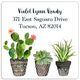 Desert Blooms Square Address Labels in a Jar Image 2 of 2
